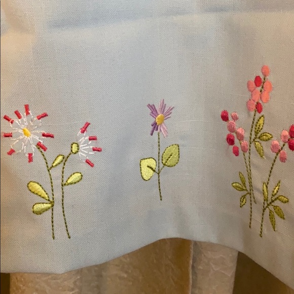 Green Dog 14 Sun Dress Blue Embroidered Spring Summer Easter - Picture 6 of 11